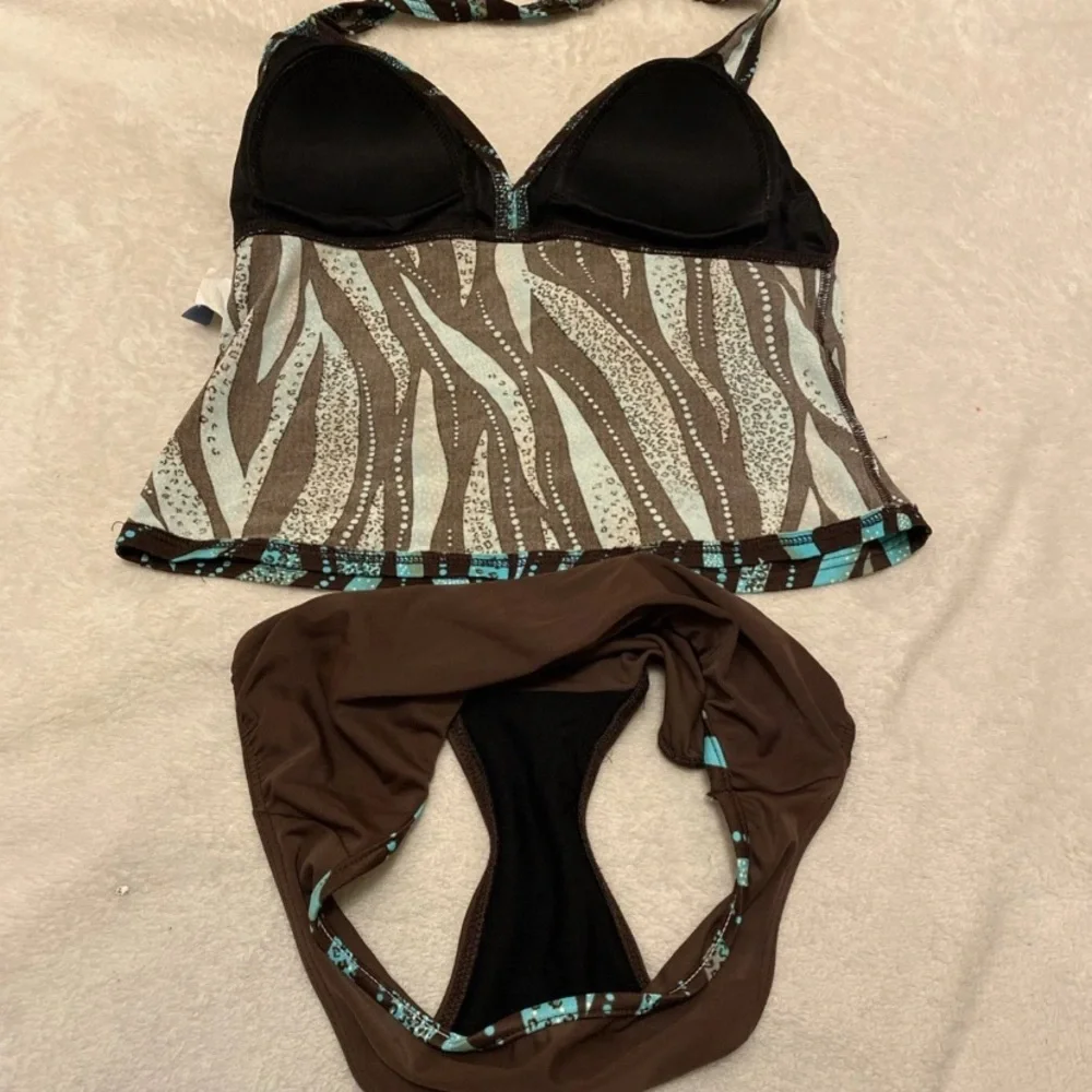 St. John's Bay Aqua and Chocolate Bikini